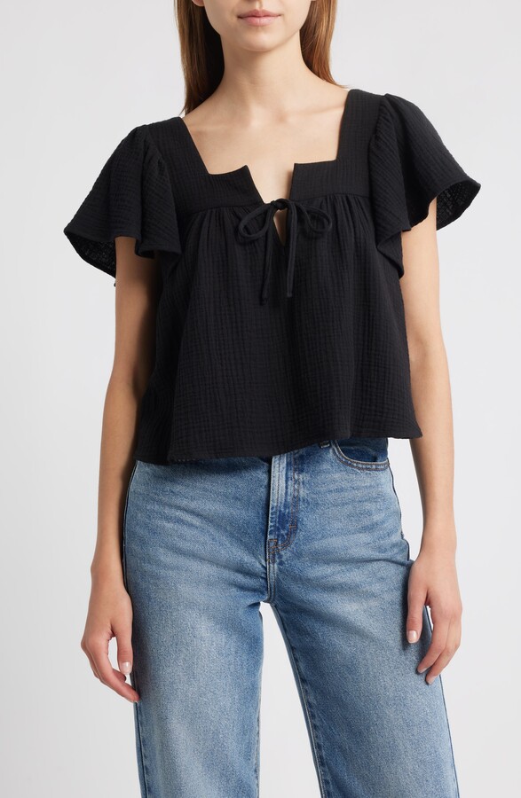 Rails Casie Gauze Crop Top