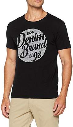 Esprit edc by Men's 078cc2k021 T-Shirt (Black 001)