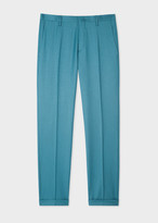Thumbnail for your product : Men's Slim-Fit Teal Wool-Cashmere Trousers