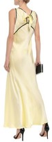 Thumbnail for your product : ALEXACHUNG Lace-trimmed Satin-crepe Maxi Dress