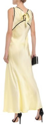ALEXACHUNG Lace-trimmed Satin-crepe Maxi Dress