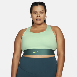 Nike Women's Swoosh Medium-Support 1-Piece Padded Longline Sports Bra (Plus  Size) in Green - ShopStyle