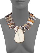 Thumbnail for your product : Nest Agate & Horn Teardrop Pendant Necklace