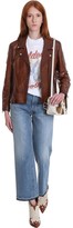 Thumbnail for your product : Golden Goose Victoria Leather Jacket In Brown Leather