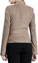 Thumbnail for your product : Vince Jo Peters Suede Mandarin-Collar Jacket