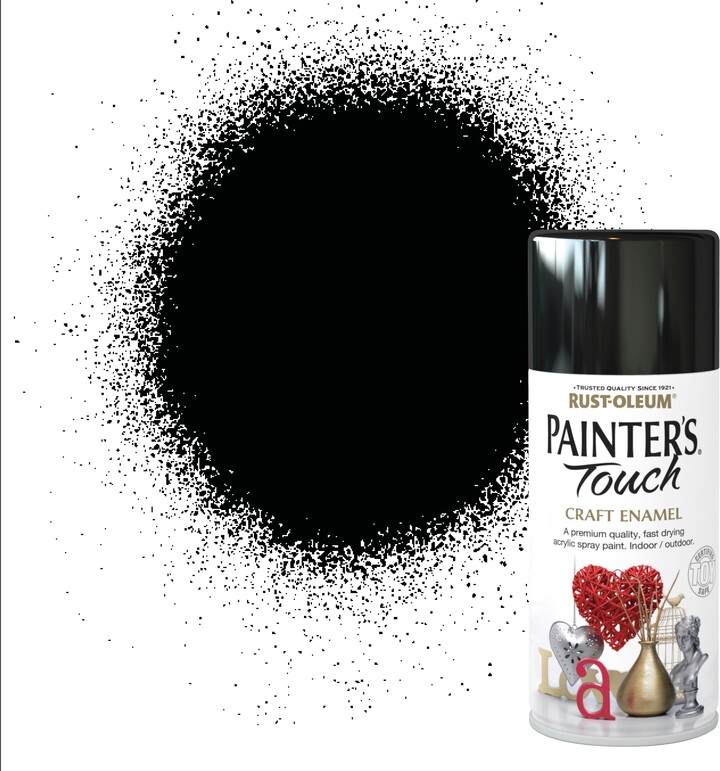 Rust-Oleum Painters Touch Black Enamel Spray Paint 150ml Black - ShopStyle  Home Office Accessories