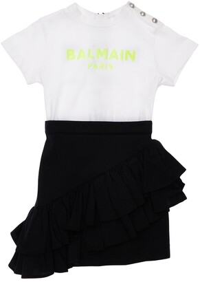 Balmain Cotton Dress W/ Logo