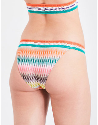 Missoni Geometric crochet-knit bikini bottoms