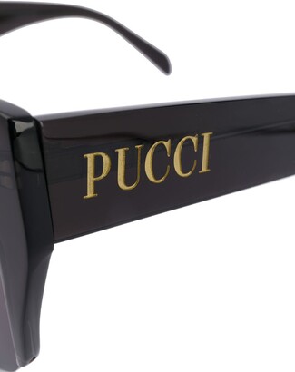 Pucci Semi-Rimless Oversized Frame Sunglasses