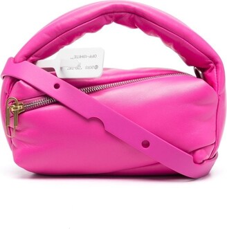 Off-White Binder Clip Crossbody Bag in Pink Leather Woman - ShopStyle