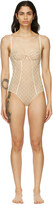 Thumbnail for your product : Gucci Off-White Tulle GG Corset Bodysuit