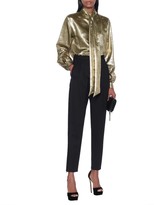 Thumbnail for your product : Saint Laurent Silk-blend lame blouse