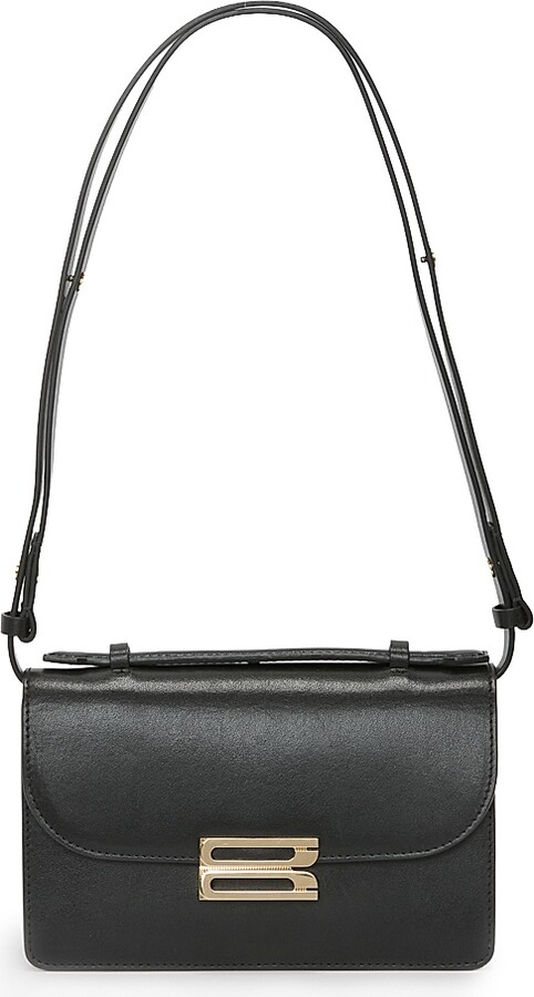 Victoria Beckham Women's Mini Dorian Leather Shoulder Bag - Black
