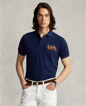 Polo Ralph Lauren Custom Slim Fit Triple-Pony Polo Shirt