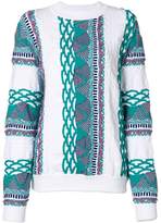 Thumbnail for your product : Aalto patterned round neck jumper