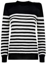 Balmain Striped Lightweight Sweater