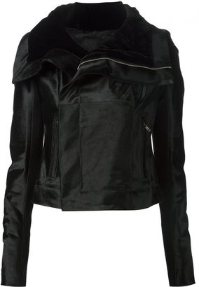 Rick Owens classic biker jacket - women - Calf Hair - 44