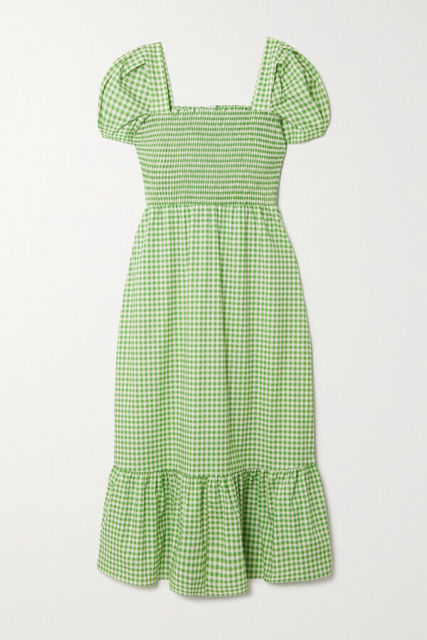 lime green gingham dress