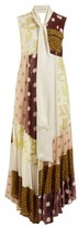 Thumbnail for your product : Golden Goose Daisy Neck-tie Patchwork Maxi Dress - Multi