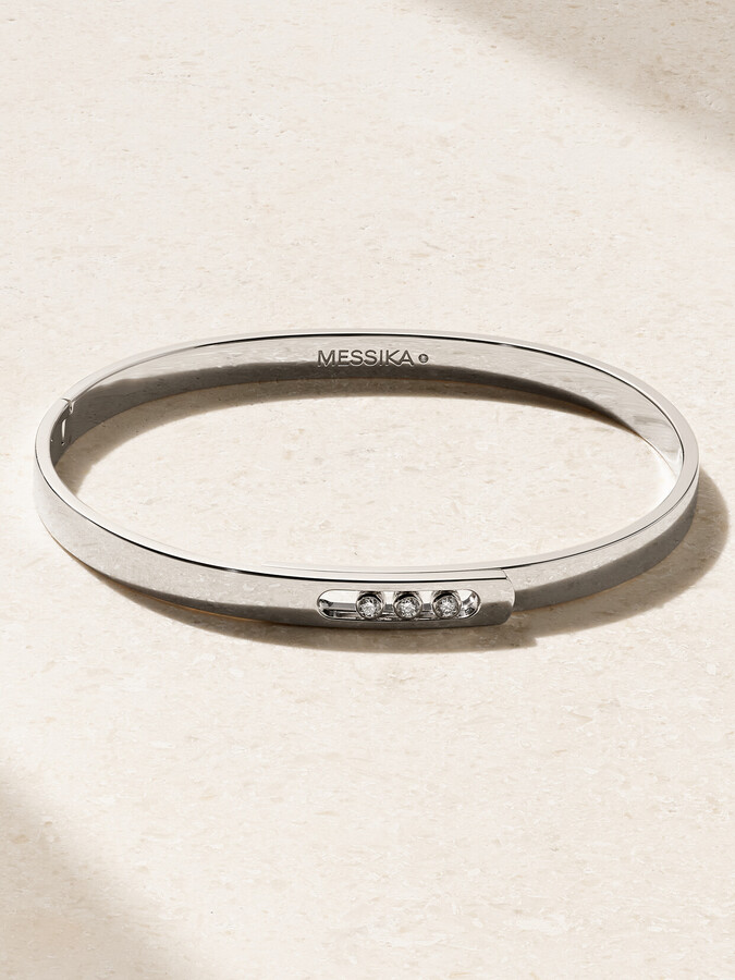 Messika - Move Noa 18-karat White Gold Diamond Bangle - M