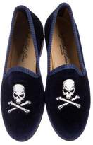 Thumbnail for your product : Del Toro Embroidered Velvet Loafers