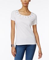 Thumbnail for your product : Karen Scott Embellished T-Shirt, Created for Macy's