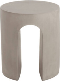 Ivy Bronx Outdoor Round U-Shape Side Table Perfect For Deck Outdoor Gatherings & Porch Daily Needs