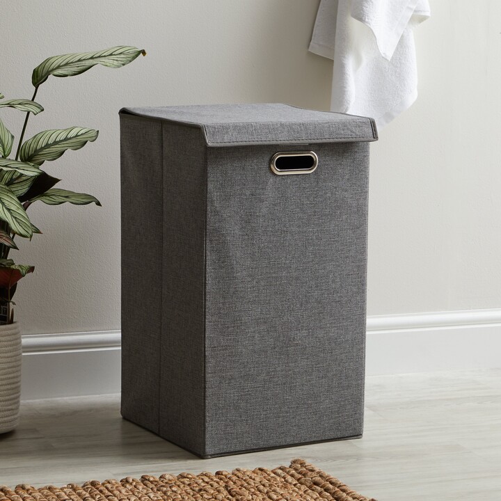 Dunelm Collapsible Fabric Laundry Basket Grey ShopStyle