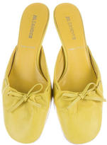 Thumbnail for your product : Jil Sander Leather Round-Toe Mules