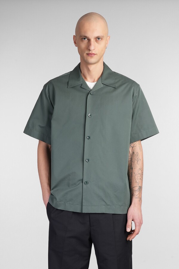 Jil Sander Shirt 142 Shirt In Green Cotton