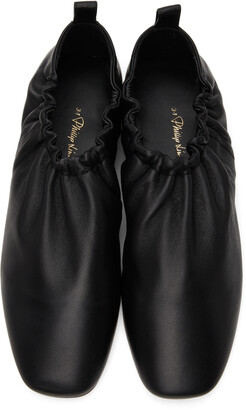 3.1 Phillip Lim Black Ruched Leather Slippers