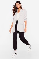 Thumbnail for your product : Nasty Gal Womens Longline V Neck Blazer - Grey - L