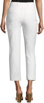 Thumbnail for your product : Rebecca Taylor Slub Straight Cropped Ankle Pant, White