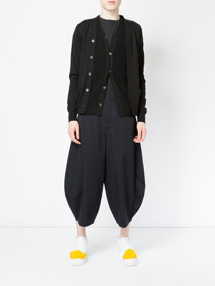 Comme des Garcons Homme Plus double placket knitted cardigan