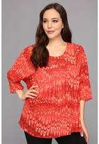 Thumbnail for your product : MICHAEL Michael Kors Size Marble Printed Flowy Top