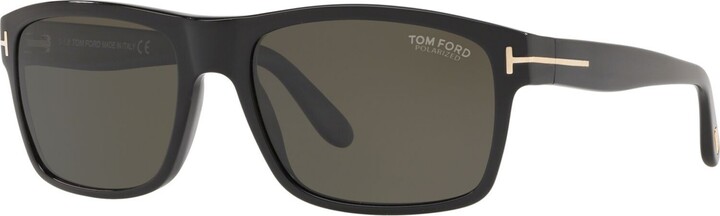 Tom Ford Men's Polarized Sunglasses TR001026 - BLACK SHINY/GREY POLAR