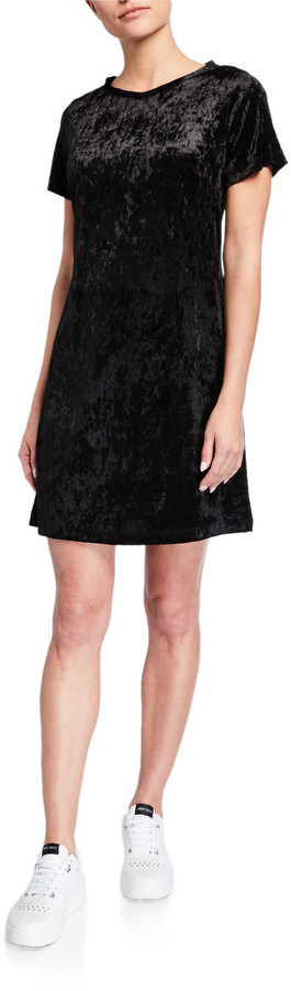 black velvet t shirt dress