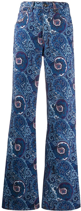 flared jeans print