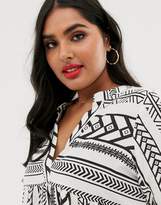 Thumbnail for your product : Vero Moda Curve smock mini dress in bold print