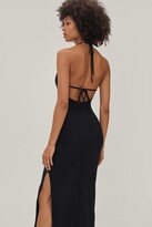 Thumbnail for your product : Nasty Gal Womens Recycled Strappy Slinky Midi Dress - Black - 12