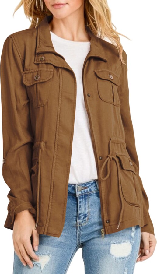 Maxwinee Women's Transition Jacket Utility Jacket Outdoor Parka With