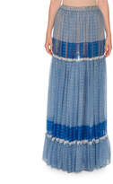 Thumbnail for your product : Stella McCartney Printed Boho Maxi Skirt, Blue