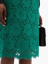Thumbnail for your product : Dolce & Gabbana Floral Cotton-blend Guipure-lace Skirt - Green