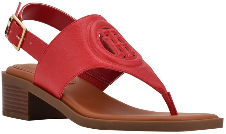 Tommy Hilfiger Women's Red Sandals | ShopStyle