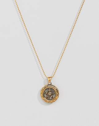 Seven London gold pendant necklace