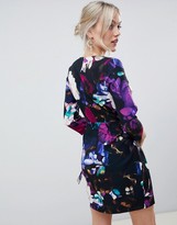 Thumbnail for your product : Paper Dolls Petite floral printed wrap midi dress in multi