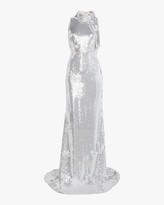 Thumbnail for your product : Badgley Mischka Sequin Draped-Collar Gown