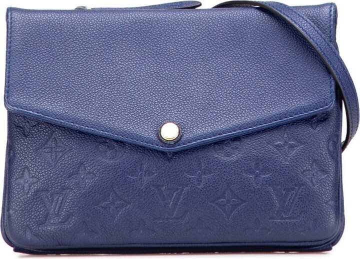 Louis Vuitton Blue Leather Shoulder Bag (Pre-Owned)