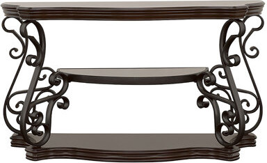 Bloomsbury Market Gretta Merlot 2-Shelf Sofa Console Table