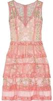 Marchesa Notte Tiered Guipure Lace 